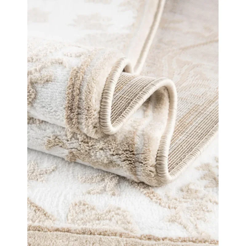 duna floral tonal en blanco nieve