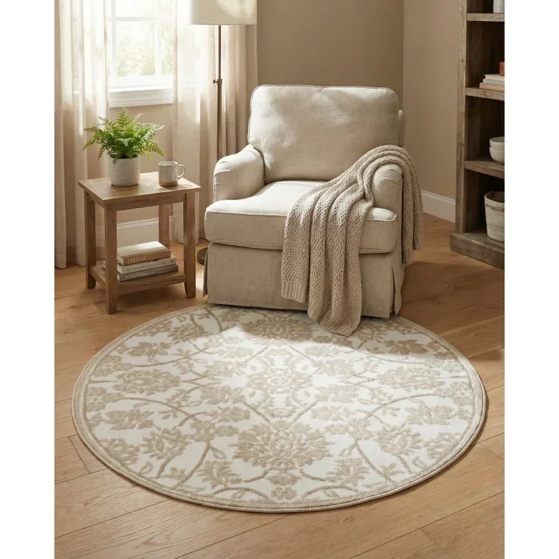 duna floral tonal en blanco nieve