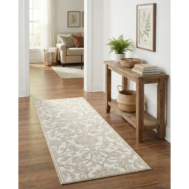 duna floral tonal en blanco nieve