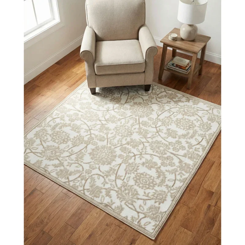 duna floral tonal en blanco nieve