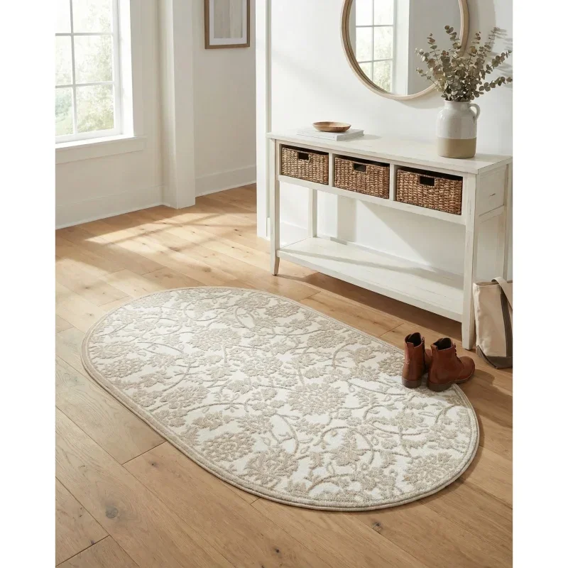 duna floral tonal en blanco nieve