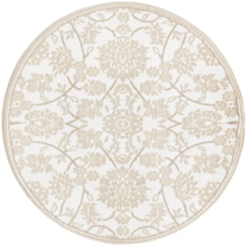 duna floral tonal en blanco nieve