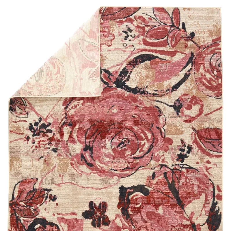 Tapete Emociones Florales Desteñidos en Rosa, detalle de la textura 2