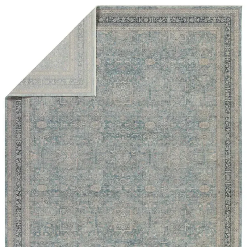 Tapete Encanto Ornamental Persa en Azul, vista plana 2