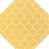 Tapete Enrejado Curvo en Amarillo