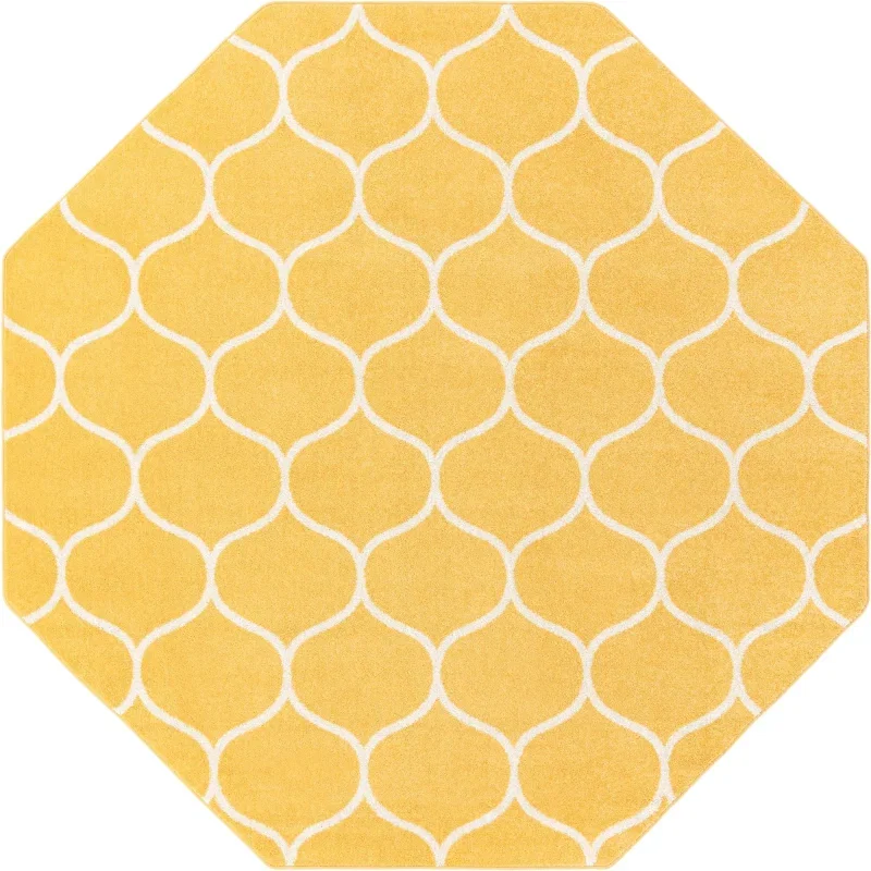 Tapete Enrejado Curvo en Amarillo