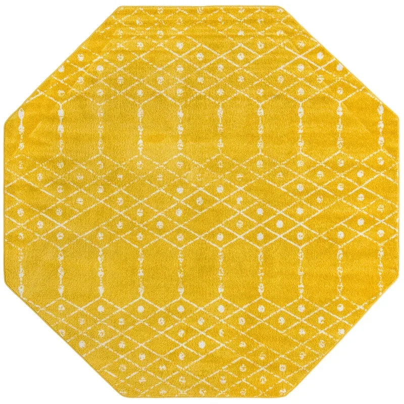 Tapete Enrejado Pacífica Diamantes Punteados en Amarillo