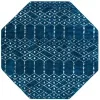 Tapete Enrejado Pacífica Hexágonos Encadenados en Azul Marino