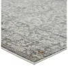 Tapete Fronda Floral Gastado en Gris