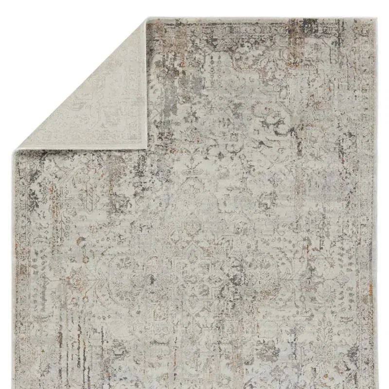 Tapete Fronda Medallón Desvanecido en Marfil, detalle de la textura 2