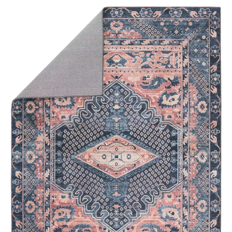 Tapete Kiara Medallón Floral Persa en Azul