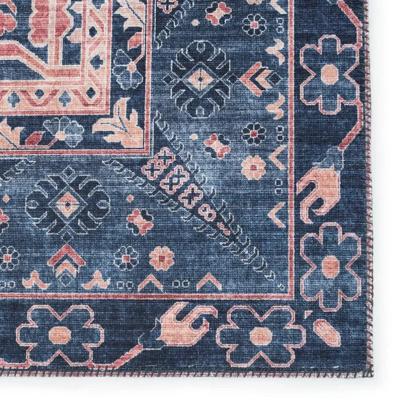 Tapete Kiara Medallón Floral Persa en Azul
