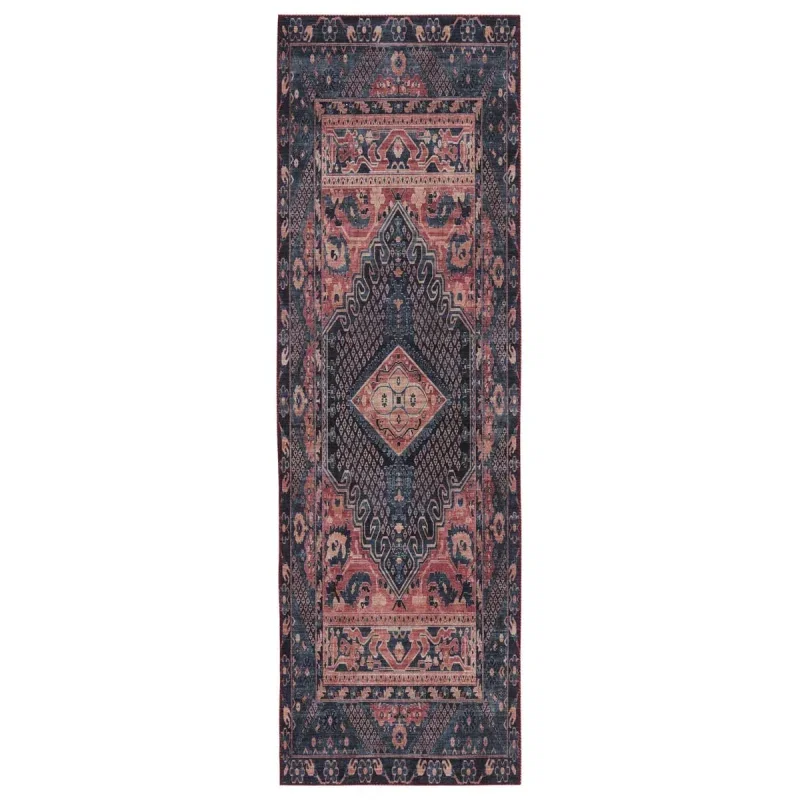 Tapete Kiara Medallón Floral Persa en Azul