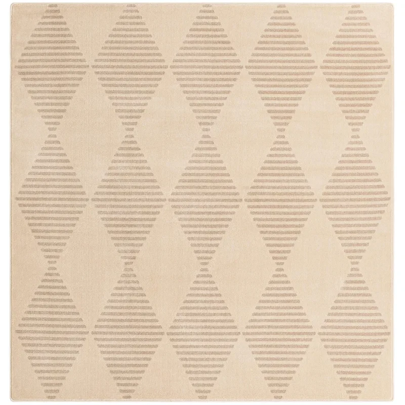 lienzo rombos lineales en marfil