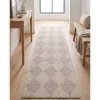 lienzo rombos lineales en marfil