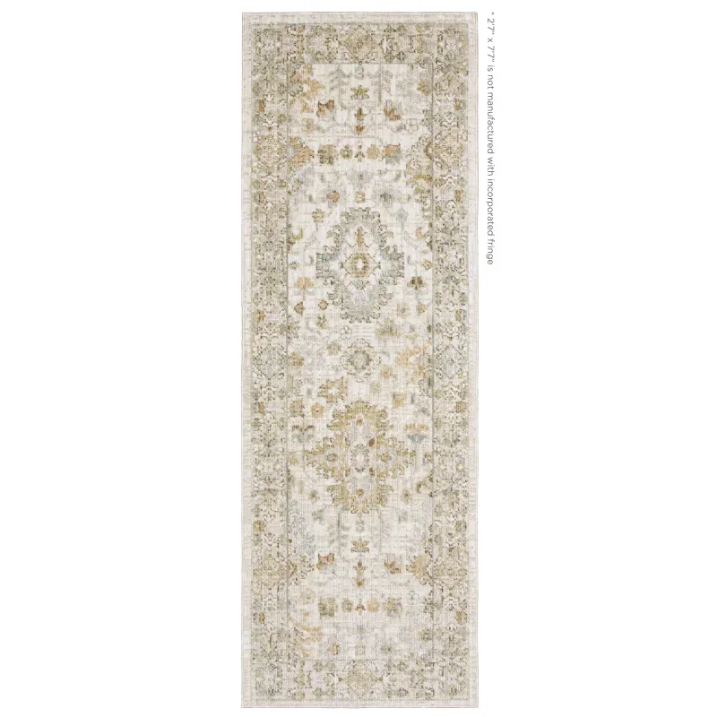 Tapete Lorena Oushak Floral en Marfil
