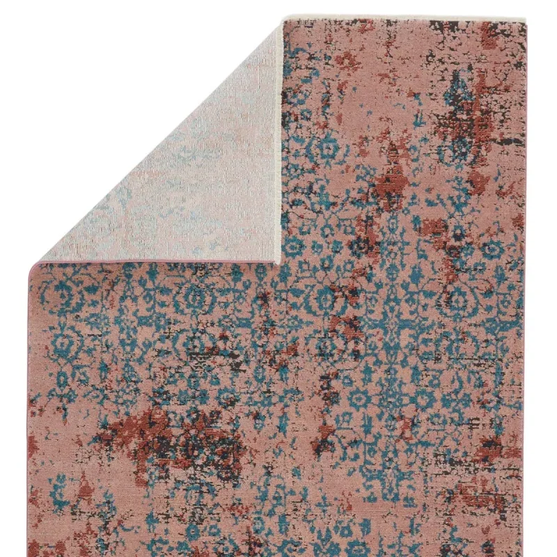 Tapete Miríada Brocado Desvanecido en Rosa, detalle de la textura 2