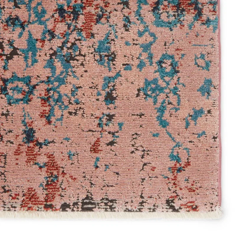Tapete Miríada Brocado Desvanecido en Rosa, detalle de la textura 3