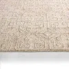 Tapete Pagoda Celosía Geométrica en Beige, detalle de la textura