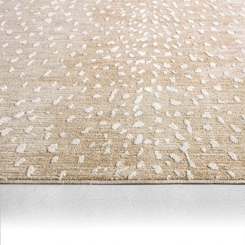 Tapete Pagoda Manchas Desvanecidas en Beige, detalle de la textura