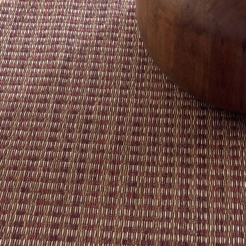 Tapete Pasaje Tejido Canasta Terracota y Óxido