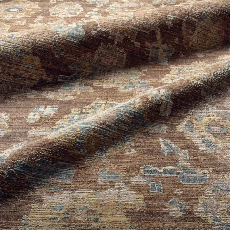 Tapete Pradera Florales Vintage Abstractos en Café, detalle de la textura 3