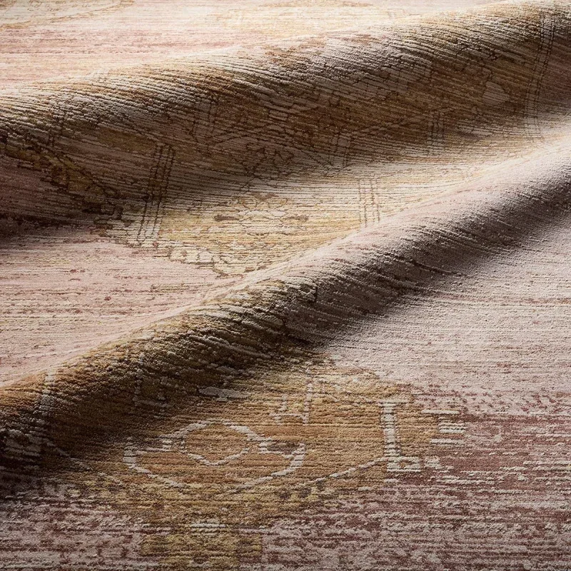 Tapete Pradera Motivo Marroquí en Rosa, detalle de la textura 3