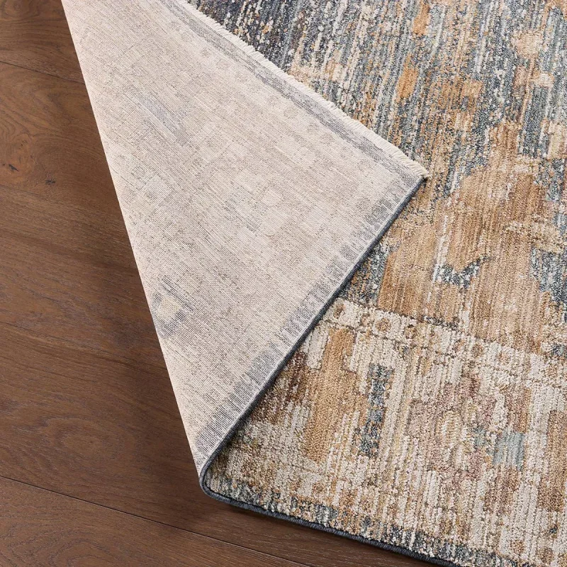 Tapete Pradera Medallón Desgastado en Beige