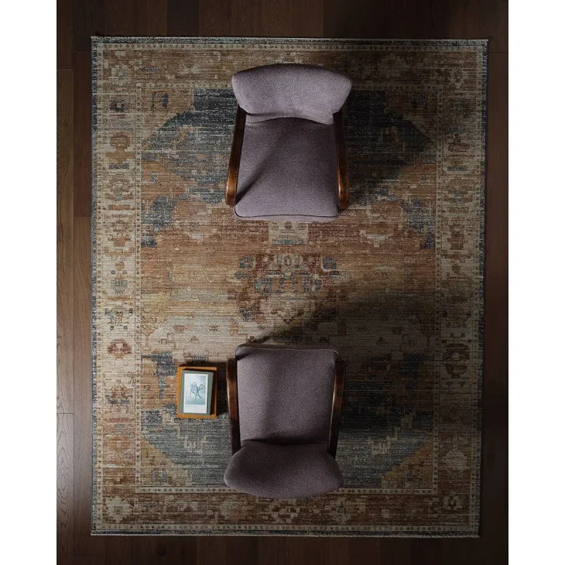 Tapete Pradera Medallón Desgastado en Beige