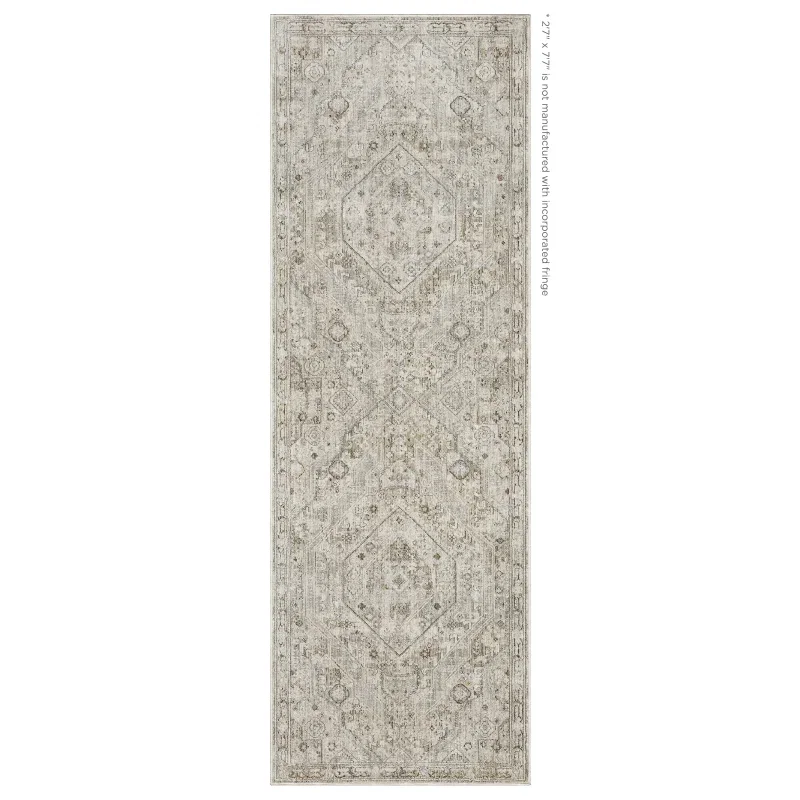 Tapete Valona Medallón Rombo en Beige Claro
