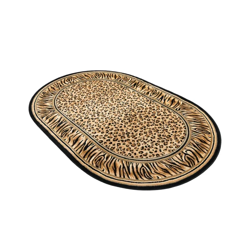Tapete Vida Salvaje Leopardo Enmarcado en Café Claro, detalle 12
